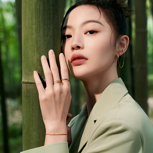潮宏基BAMBOO竹系列18K金戒指 商品图3