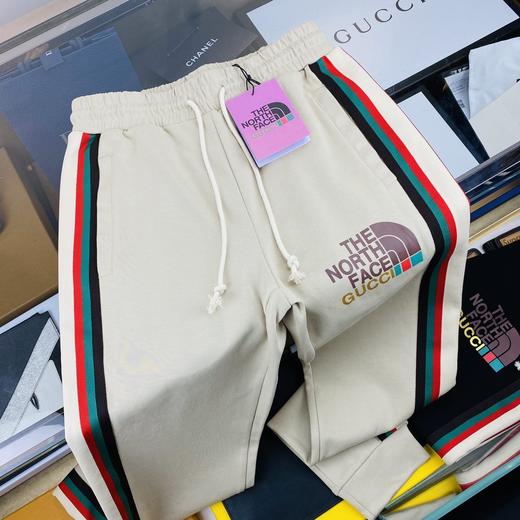 北面thenorthface联名2021新款古驰北面联名侧面织带情侣款长裤高版本