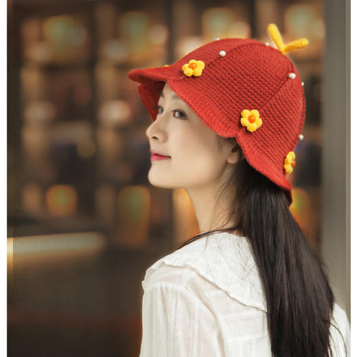 苏苏姐家花悸郁金香帽手工制作diy钩针编织帽子毛线团材料包尛 苏苏姐家旗舰店