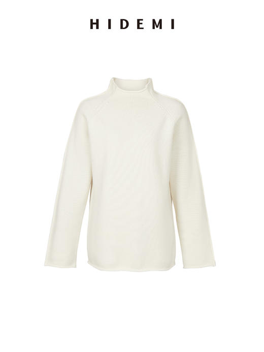 HIDEMI 美利奴羊毛简约设计感茧型套装 半高领毛衣/茧型半身裙 商品图11
