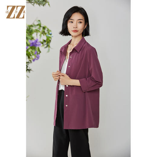 佐尔美2021秋款新款 气质高级质感中长款风衣女E11FZ16 商品图1