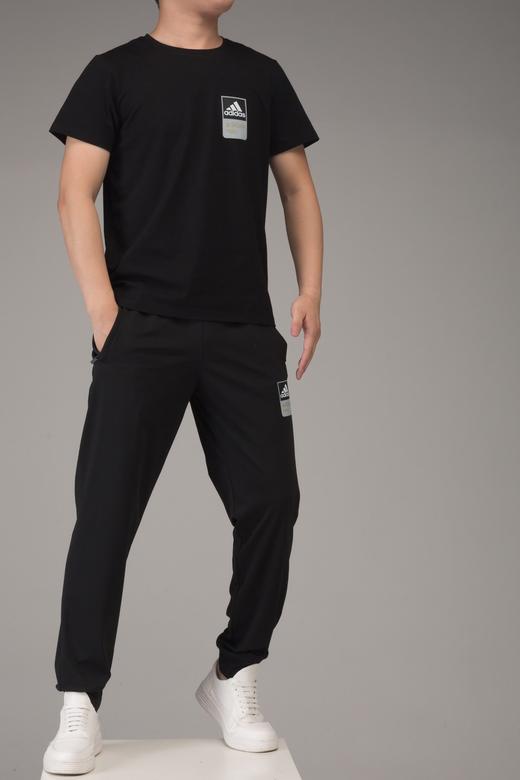 阿迪达斯 adidas 柜子热卖款夏季男士冰丝棉短袖T恤冰丝速干长裤运动休闲两件套套 商品图4