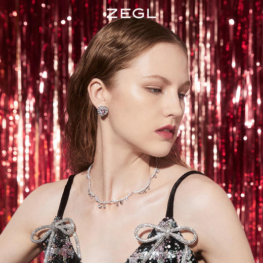 ZEGL高级感爱心耳钉夏ins风小众气质精致耳环925银针个性网红耳饰 商品图5