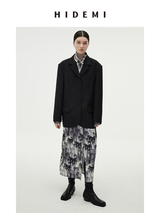 HIDEMI 艺术感印花立领连衣裙 商品图8