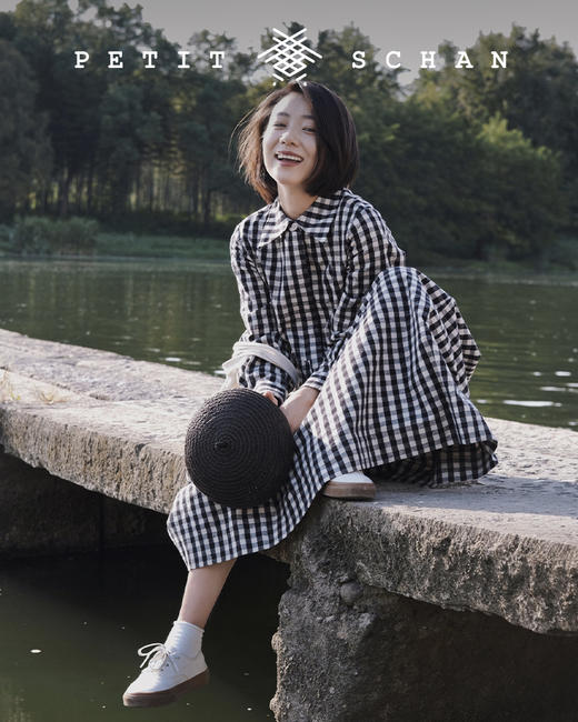 PETIT SCHAN小闪 CLO#048 Young Face 致青春 日本进口双面磨毛棉麻混纺法式翻领秋冬款连衣裙 商品图8