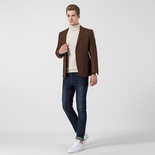 【磨毛保暖】罗蒙秋冬西装外套男士正装商务通勤休闲单西服上衣外套 商品图5