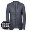罗蒙秋季西装外套男士正装商务通勤休闲格子小西装单西服外套男 商品缩略图7