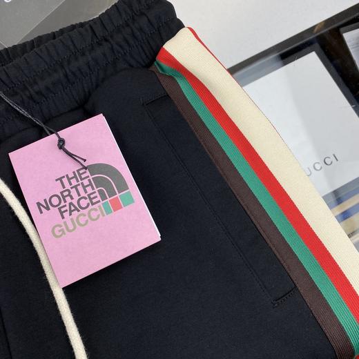 北面thenorthface联名2021新款古驰北面联名侧面织带情侣款长裤高版本