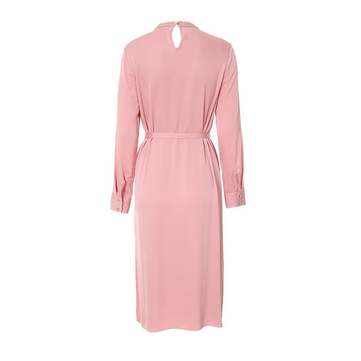 EITIE爱特爱秋季新款女装立领时尚系带连衣裙长裙6707417 商品图4