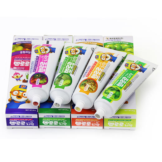 【中欧班列精选】韩国进口 XDR Pororo牙膏 菠萝味 、哈密瓜、混合果、青苹果90g 商品图0