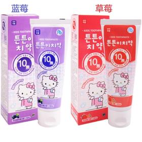 【中欧班列精选】韩国进口XDR KT猫儿童牙膏 草莓味、蓝莓味80g