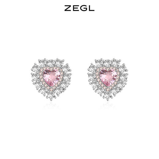 ZEGL高级感爱心耳钉夏ins风小众气质精致耳环925银针个性网红耳饰 商品图1