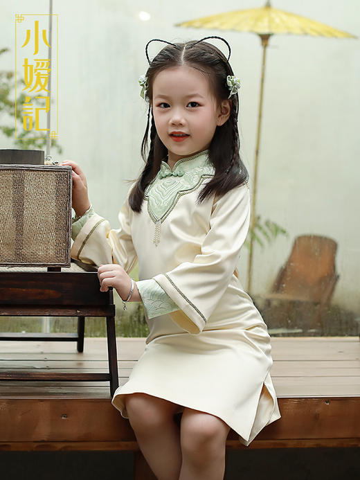小嫒記【子衿】国潮中国风新中式高端童装洋气旗袍-子衿 商品图3