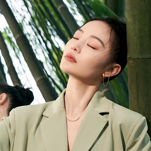 潮宏基BAMBOO竹系列18K金钻石链 商品图1