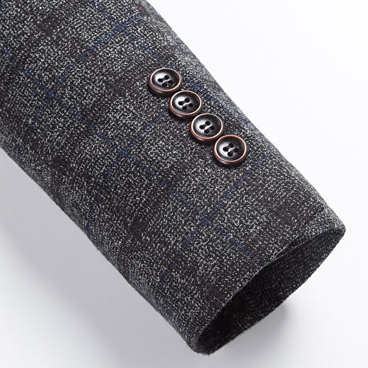 【经典格纹】罗蒙秋冬西装外套 男士正装商务休闲 爸爸装单西服开衫外套 商品图8