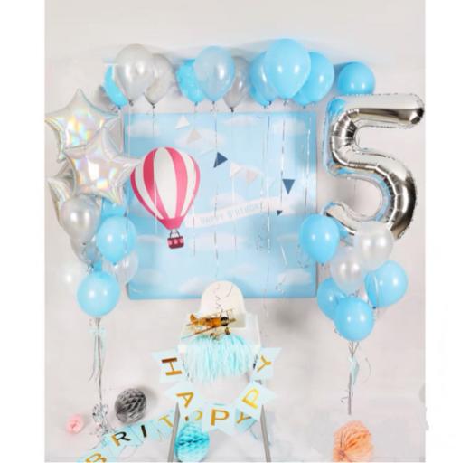 梦幻蓝色主题生日布置 商品图0