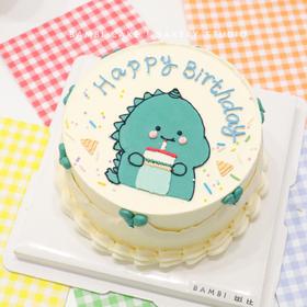 手绘小恐龙蛋糕