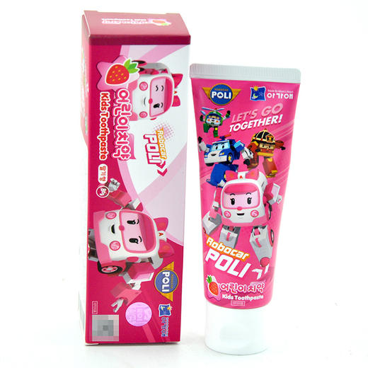 【中欧班列精选】韩国进口 XDR POLI儿童牙膏 草莓味、橙子、葡萄味、青苹果味80g 商品图1