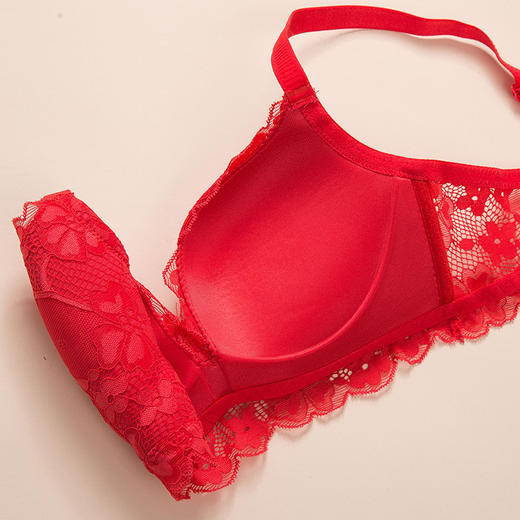【服饰鞋包】蕾丝美背舒适聚拢小胸调整型内衣女胸罩 商品图1