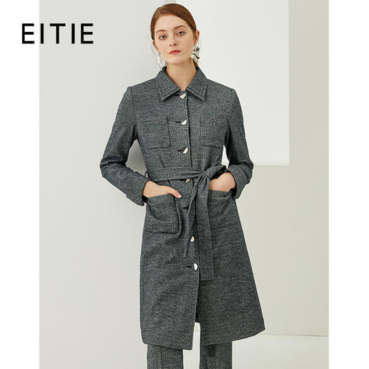 扣子问题下架--EITIE 爱特爱6404106毛呢大衣 商品图0