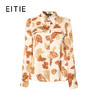 EITIE爱特爱秋季新款100%桑蚕丝女装宽松舒适枫叶印花衬衫上衣6709410 商品缩略图4