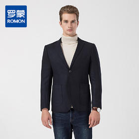 罗蒙秋冬西装外套男士正装商务通勤休闲保暖小西装单西服上衣外套男