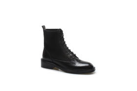 豪麟名鞋奥莱迪嘉女装胎牛皮革帅性马丁靴DJELA12WN018黑色 原价2460元