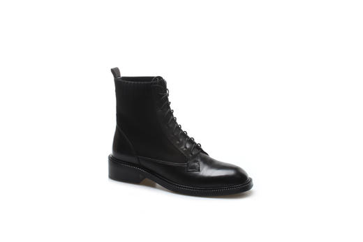 豪麟名鞋奥莱迪嘉女装胎牛皮革帅性马丁靴DJELA12WN018黑色 原价2460元 商品图0