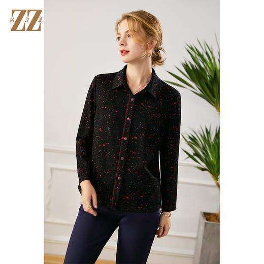 佐尔美2021秋季新款 早秋衬衣领衬衫外套上衣女E13SY23 商品图1