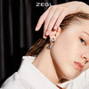 ZEGL镂空蝴蝶结耳钉女高级感轻奢耳环小众设计感气质925银针耳饰 商品缩略图2