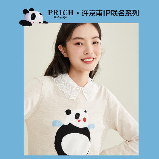 PRICH冬季新款上衣时尚休闲套头长袖针织衫PRKWB4920F 商品图1