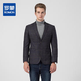 【经典格纹】罗蒙秋季西装外套 男士正装 商务通勤 休闲格子西服开衫外套