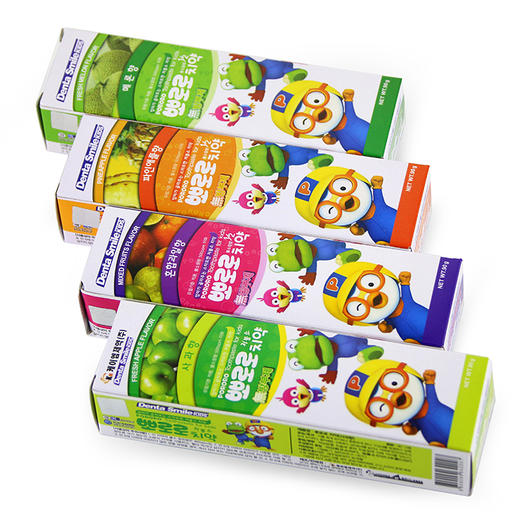 【中欧班列精选】韩国进口 XDR Pororo牙膏 菠萝味 、哈密瓜、混合果、青苹果90g 商品图2