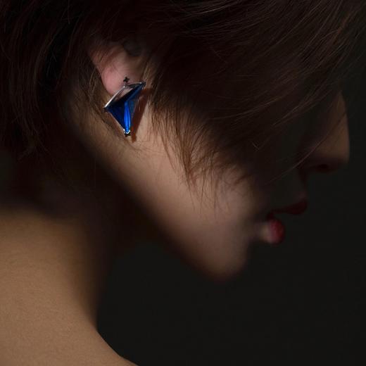 【Lens推荐】绪光系列红蓝宝石短耳环/对 商品图3