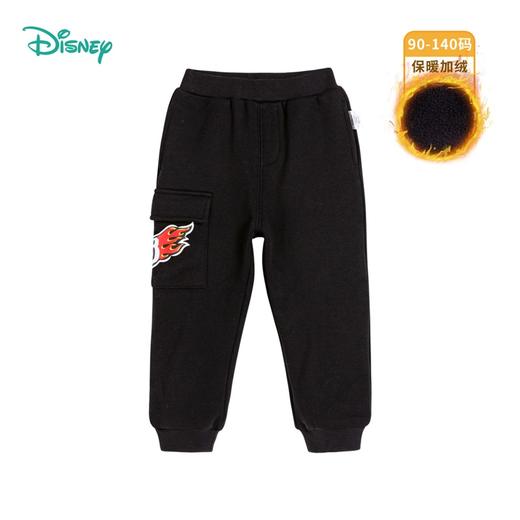 迪士尼男童春秋潮休闲运动宝宝加绒长裤工装裤子 商品图5