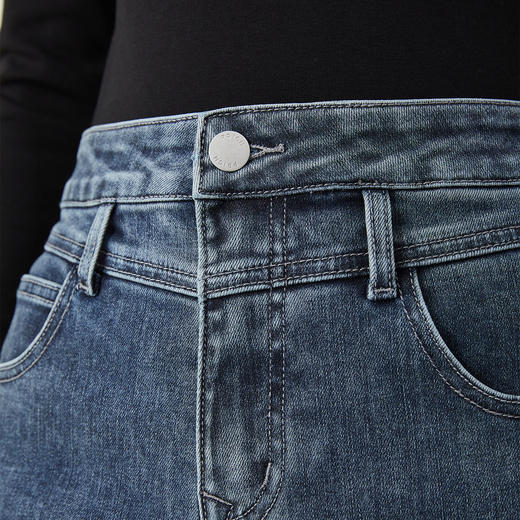 PRICH2021秋季新款气质高腰显瘦牛仔拖地裤女PRTJB7703N 商品图2