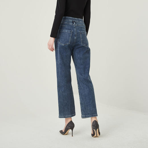 PRICH2021秋季新款气质高腰显瘦牛仔拖地裤女PRTJB7703N 商品图4