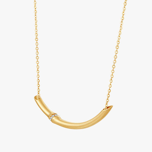 潮宏基BAMBOO竹系列18K金钻石链 商品图0