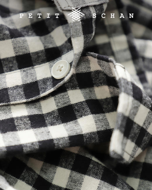 PETIT SCHAN小闪 CLO#048 Young Face 致青春 日本进口双面磨毛棉麻混纺法式翻领秋冬款连衣裙 商品图1