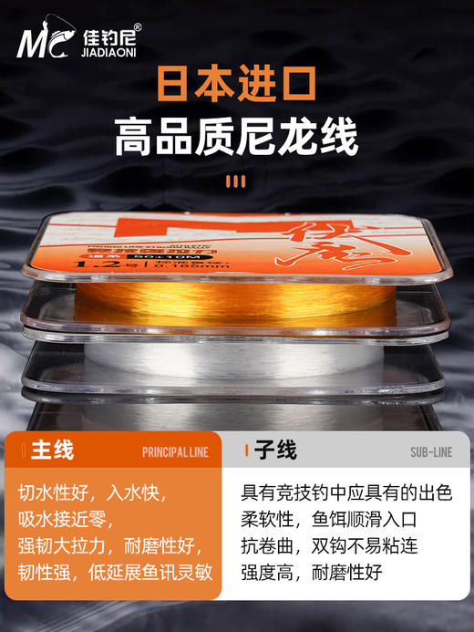 （活动价）佳钓尼伏魔鱼线主线子线进口超柔软强拉力不打卷尼龙线大物线 商品图1