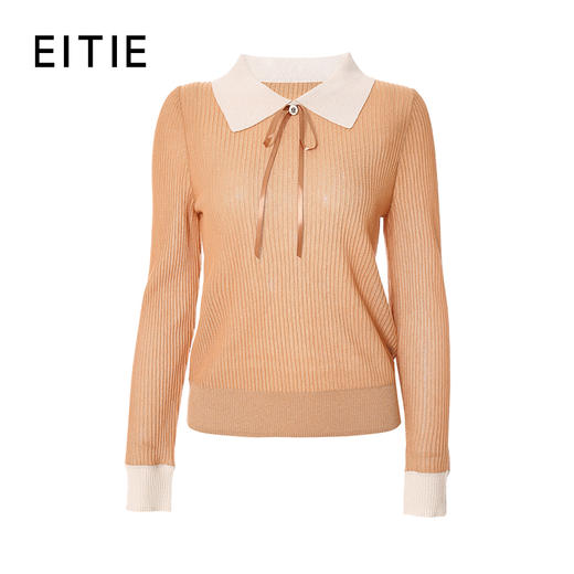 EITIE爱特爱秋季新品时尚拼接针织衫优雅气质女6701404 商品图6