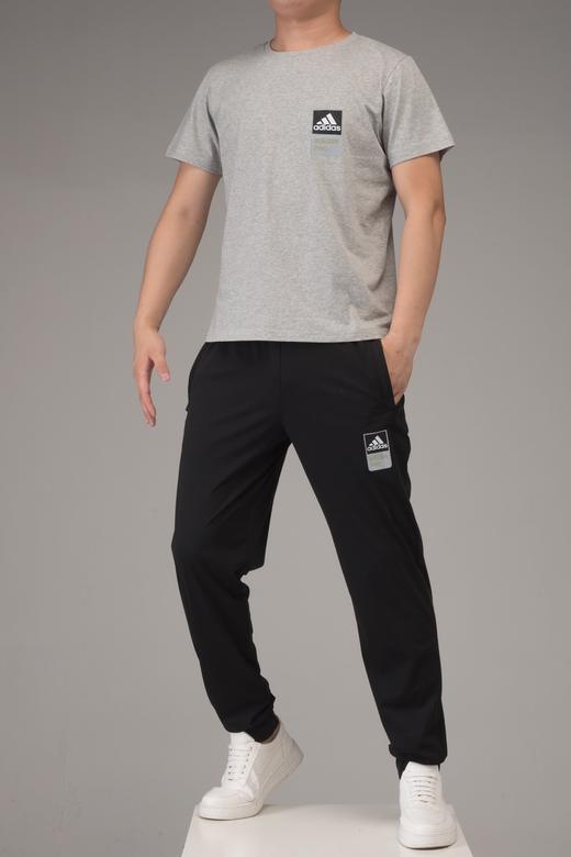 阿迪达斯 adidas 柜子热卖款夏季男士冰丝棉短袖T恤冰丝速干长裤运动休闲两件套套 商品图7
