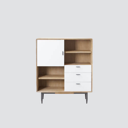NS家居nsfurniture进口实木餐边柜书柜NSCB-ALB WHT L04 商品图0