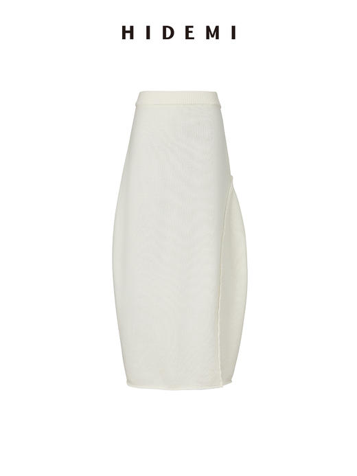 HIDEMI 美利奴羊毛简约设计感茧型套装 半高领毛衣/茧型半身裙 商品图13
