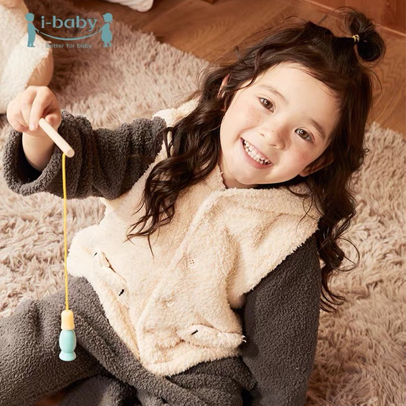 【58元任选2件】i-baby家居服 恒温秋冬新款儿童睡衣泰迪绒居家可爱卡通春秋套装