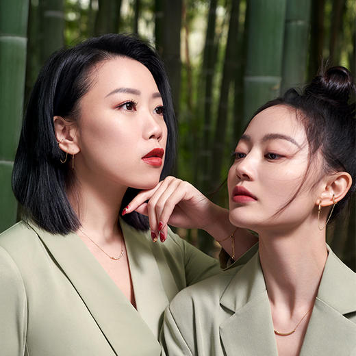 潮宏基BAMBOO竹系列18K金钻石链 商品图4