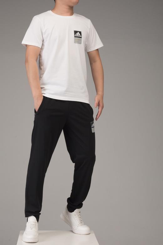 阿迪达斯 adidas 柜子热卖款夏季男士冰丝棉短袖T恤冰丝速干长裤运动休闲两件套套 商品图1