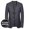 99XCM98F01【磨毛保暖】罗蒙秋冬西装外套男士商务休闲格纹单西服爸爸装开衫外套 商品缩略图2