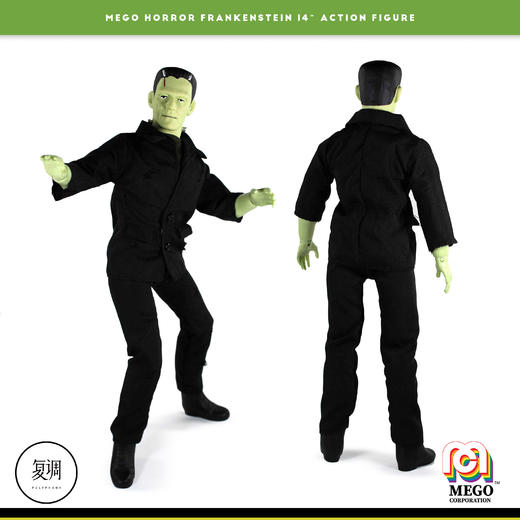现货 Mego 科学怪人 弗兰肯斯坦 14英寸 可动人偶 商品图4