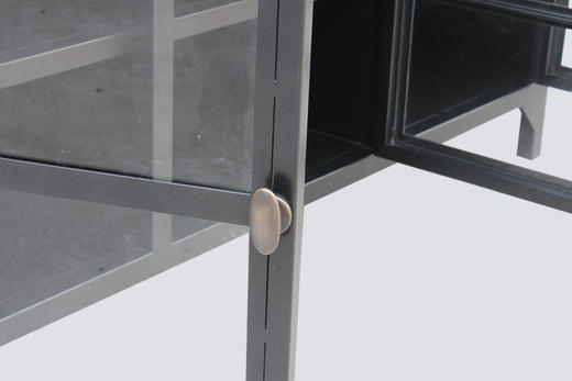NS家居nsfurniture进口铁艺玻璃边柜(黑铁)NSCB-SBMC01 商品图4